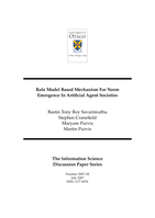Role model based mechanism for norm emergence in artificial agent societies