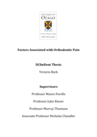 Factors Associated with Orthodontic Pain