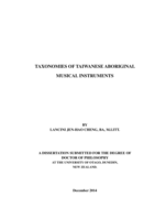 Taxonomies of Taiwanese Aboriginal Musical Instruments
