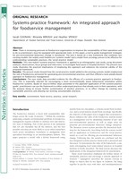 Systems-practice framework: An integrated approach for foodservice management