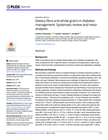 Dietary fibre and whole grains in diabetes management: Systematic review and meta-analyses