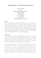Spatial databases—creative future concepts and use