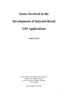 Issues Involved in the Development of Internet-Based GIS Applications