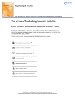 The stress of food allergy issues in daily life