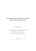 Is brain function impaired in moderate sleep apnoea: Before and after six months of APAP