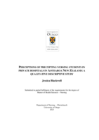 Perceptions of Precepting Nursing Students in Private Hospitals in Aotearoa New Zealand: A Qualitative Descriptive Study