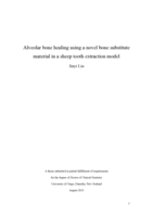 Alveolar bone healing using a novel bone substitute material in a sheep tooth extraction model