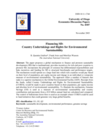Financing SD: country undertakings and rights for environmental sustainability