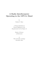 A Radio Interferometer Operating in the GPS L1 Band