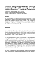 The nature and influence of the hidden curriculum impacting SGM health learning in health professional education – A scoping review protocol