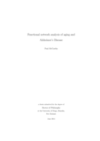 Functional network analysis of aging and Alzheimer's Disease