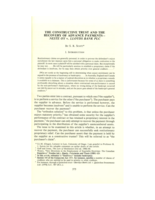 The Constructive Trust and the Recovery of Advance Payments