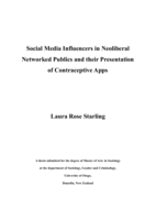 Social Media Influencers in Neoliberal Networked Publics and their Presentation of Contraceptive Apps