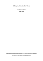Refining the Objective List Theory