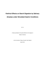 Kiwifruit Effects on Starch Digestion by Salivary Amylase under Simulated Gastric Conditions
