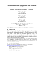 Linking geospatial databases using stratigraphic names: principles and practice