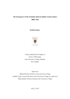 The Emergence of the Feminine Ideal in Indian Visual Culture 1880–1945