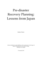 Pre-disaster Recovery Planning: Lessons From Japan