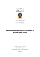 Screening and treating pre-sarcopenia in middle-aged adults