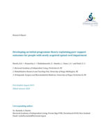 Developing an initial programme theory explaining peer support outcomes for people with newly acquired spinal cord impairment