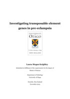 Investigating transposable element genes in pre-eclampsia