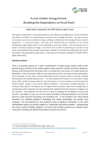 A low-carbon energy future: Breaking the dependence on fossil fuels