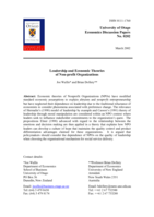 Leadership and economic theories of non-profit organizations