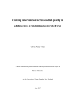 Cooking intervention increases diet quality in adolescents: a randomised controlled trial