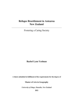 Refugee State and Community Sponsorship in Aotearoa New Zealand
