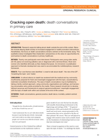 Cracking open death: death conversations in primary care