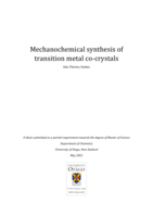 Mechanochemical synthesis of transition metal co-crystals