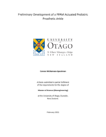 Preliminary Development of a PPAM Actuated Pediatric  Prosthetic Ankle