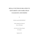 Renal Function in Relation to Gentamicin and Dabigatran Clearance and Dosing