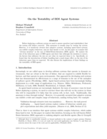 On the testability of BDI agent systems