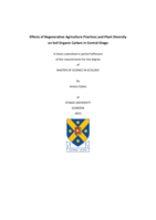 Effects of Regenerative Agriculture Practices and Plant Diversity on Soil Organic Carbon in Central Otago