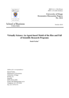 Virtually Science: An Agent-based Model of the Rise and Fall of Scientific Research Programs