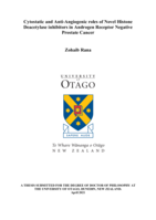 Cytostatic and anti-angiogenic roles of novel histone deacetylase inhibitors in androgen receptor negative prostate cancer