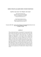 Quality of data for geo-spatial studies of alcohol-related harm