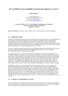 How do different science disciplines represent and compute over ‘space’?