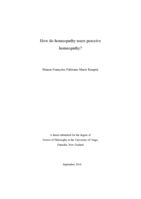 How do homeopathy users perceive homeopathy?