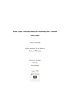 Brain ageing, neuropsychological functioning and a potential intervention