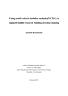 Using multi-criteria decision analysis (MCDA) to support health research funding decision-making