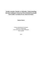 Gender mender, bender or defender: Understanding decision making in Aotearoa/New Zealand for people born with a variation in sex characteristics