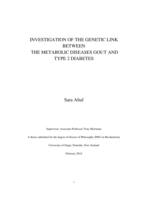 Investigation of the Genetic Link Between  the Metabolic Diseases Gout and  Type 2 Diabetes