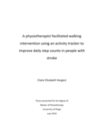 A physiotherapist facilitated walking intervention using an activity tracker to improve daily step counts in people with stroke