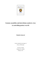 Genome assemblies and microbiome analysis: a key to controlling pasture weevils