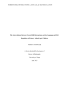 The interrelations between parent-child interactions and the language and self-regulation of primary school aged children