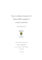 Exact nonlinear dynamics of Spinor BECs applied to nematic quenches