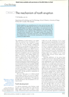 The mechanism of tooth eruption