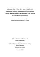 Ināianei, i Mua, ā Muri Ake – Now, then, next: A whakapapa analysis of engagement approaches to tangata, whenua and wai: A community case study in Te Tai Tokerau (Northland)